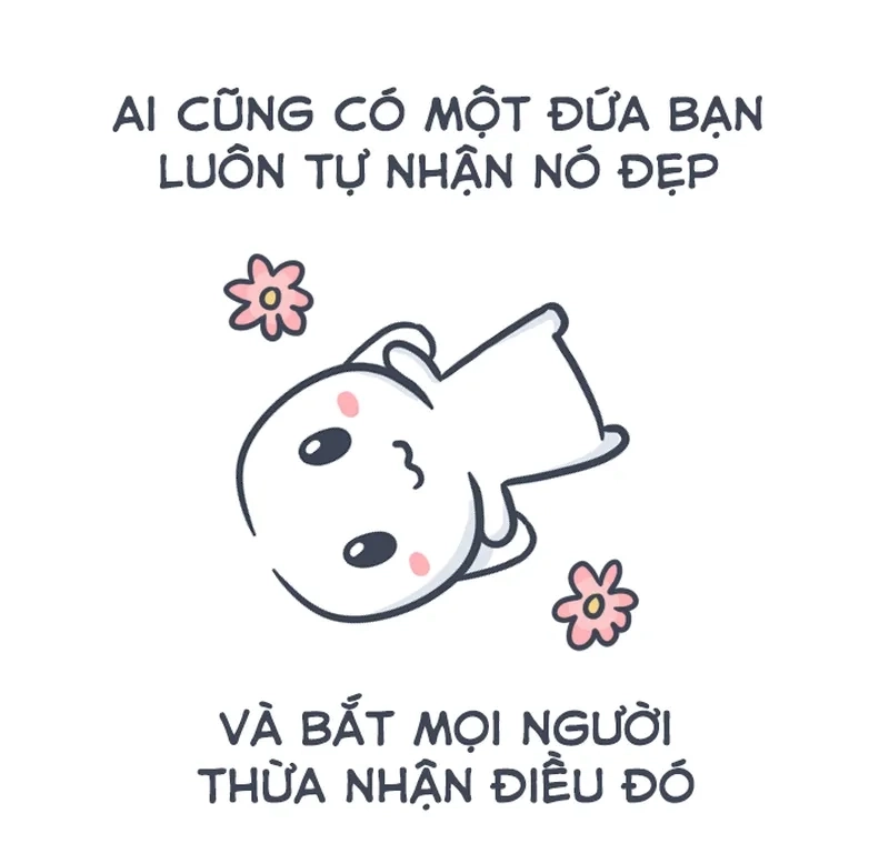 Meme con thỏ màu hồng ngộ nghĩnh, nổi bật với nét đáng yêu.