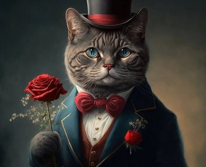 Meme mèo tặng hoa hồng này mang đến sự dễ thương và lãng mạn.