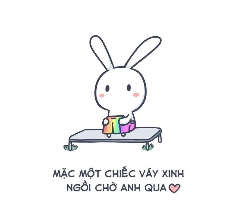 Con thỏ hồng meme đáng yêu, dễ dàng thu hút ánh nhìn.