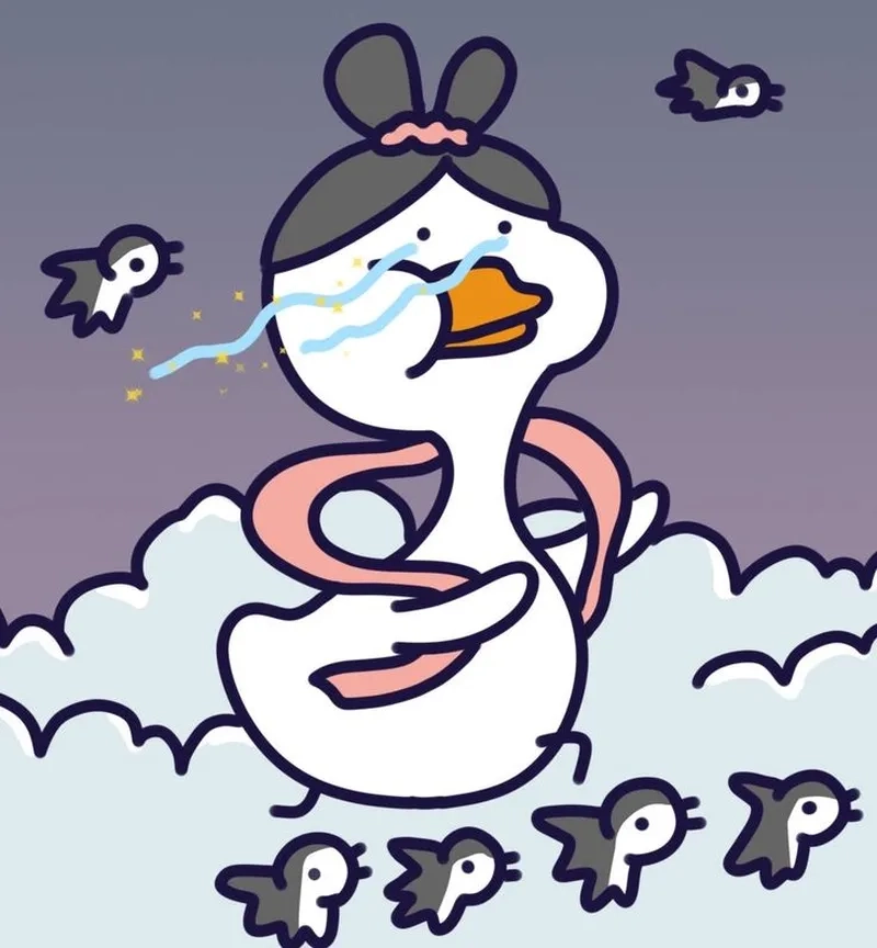 Con vịt cầm dao meme mang đến sự ngạc nhiên đầy hài hước.