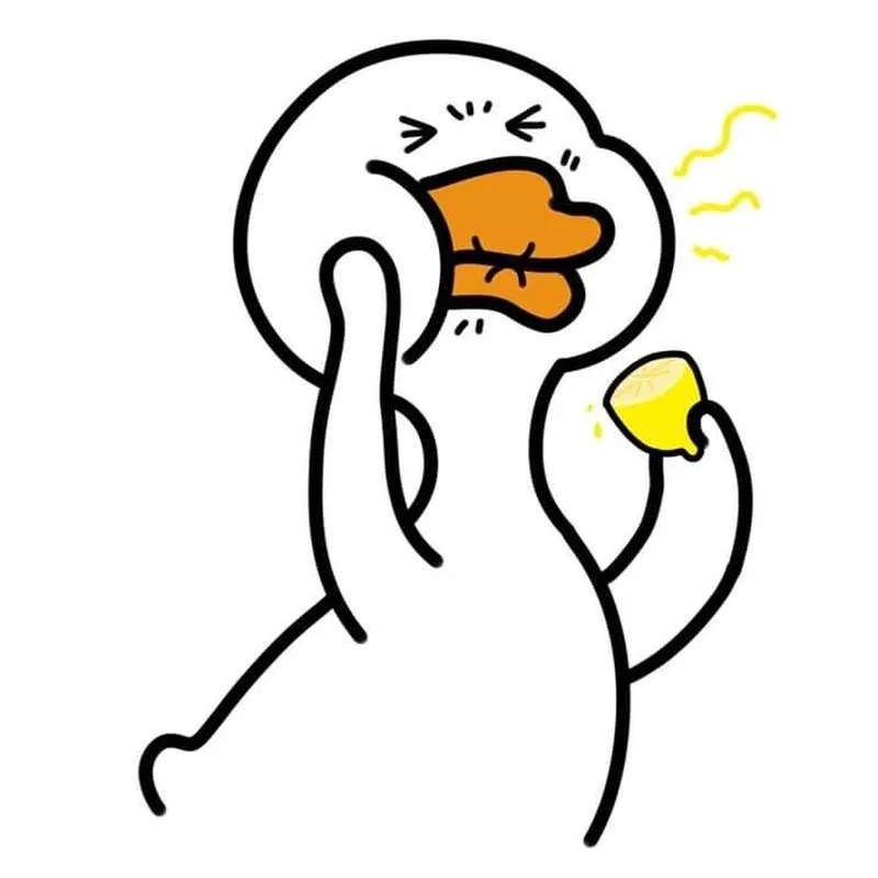 Meme con vịt vàng chu mỏ là sự kết hợp giữa sự đáng yêu và hài hước.