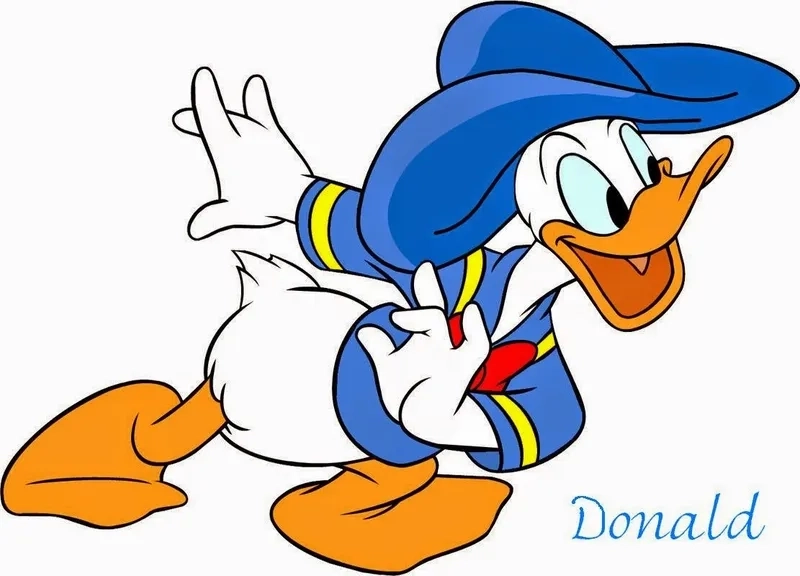 Hình vịt Donald luôn thu hút sự chú ý với vẻ ngoài độc đáo.