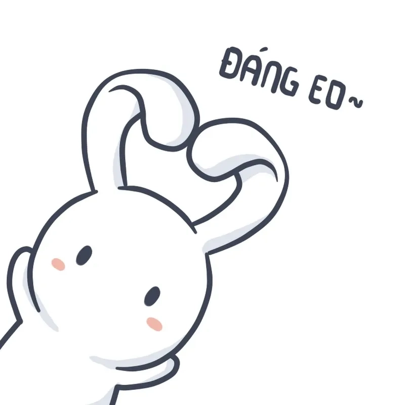 Ảnh thỏ hồng meme dễ thương, thu hút mọi ánh nhìn.