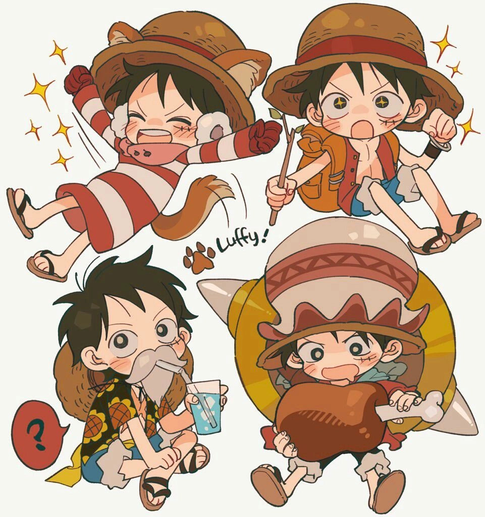 Ảnh One Piece Luffy chibi thu hút mọi ánh nhìn