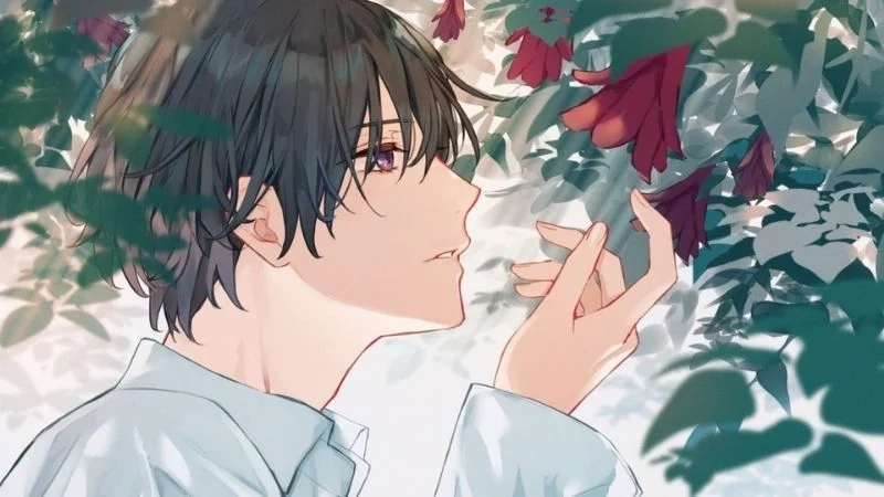 Anh anime cute nam với ánh mắt long lanh cuốn hút