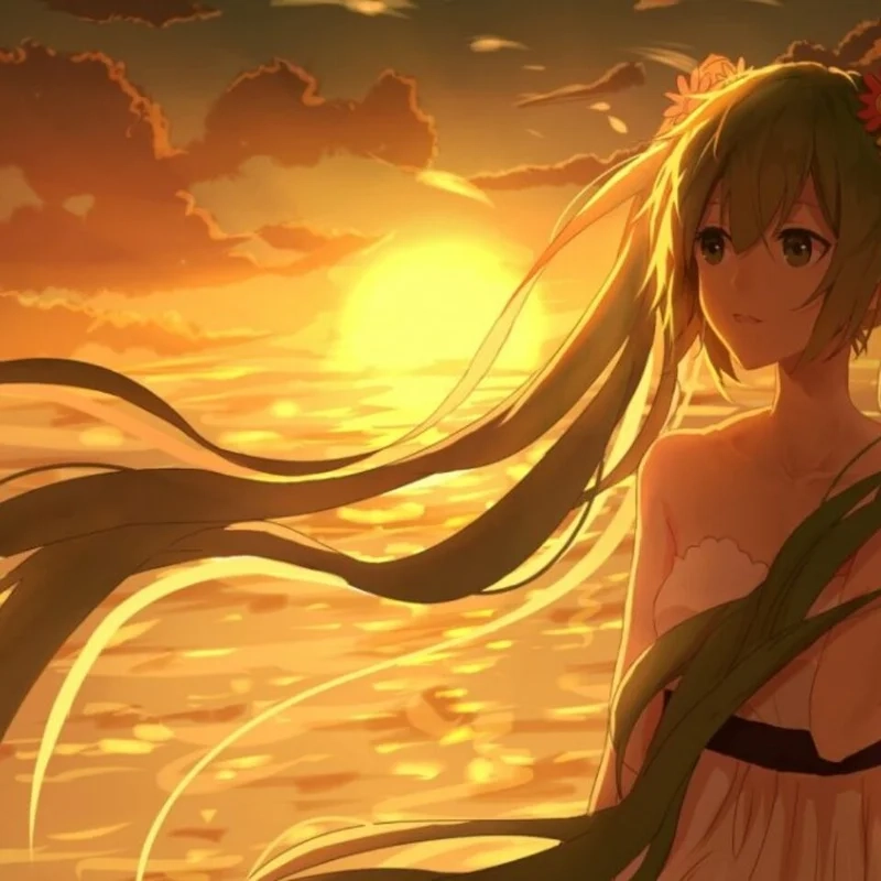 Ảnh nữ cute anime với đôi mắt to tròn lấp lánh ánh sao