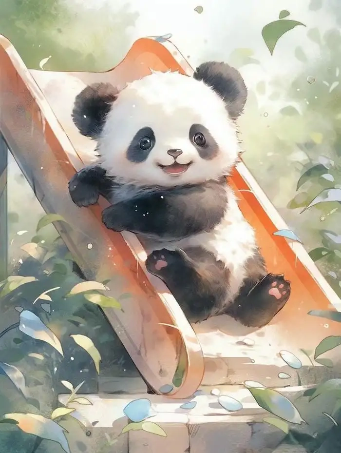 Gấu trúc chibi, dễ thương khiến trái tim tan chảy