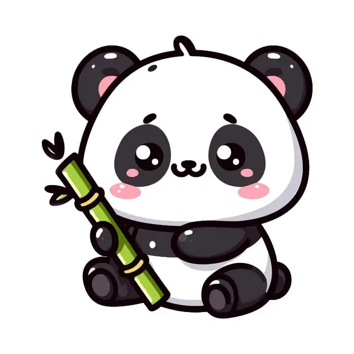 Gấu trúc cute chibi, tạo nên sự thu hút không thể cưỡng lại