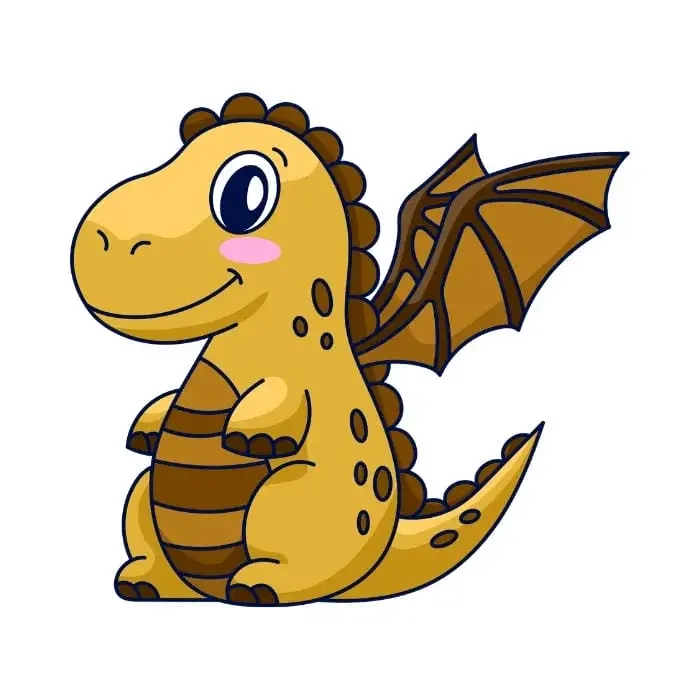 Hình ảnh rồng cute, thu hút ánh nhìn từ cái đầu đến đuôi