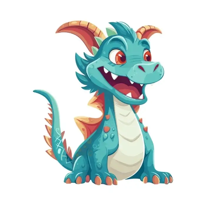 Ảnh rồng chibi, dễ thương từng chi tiết trên thân