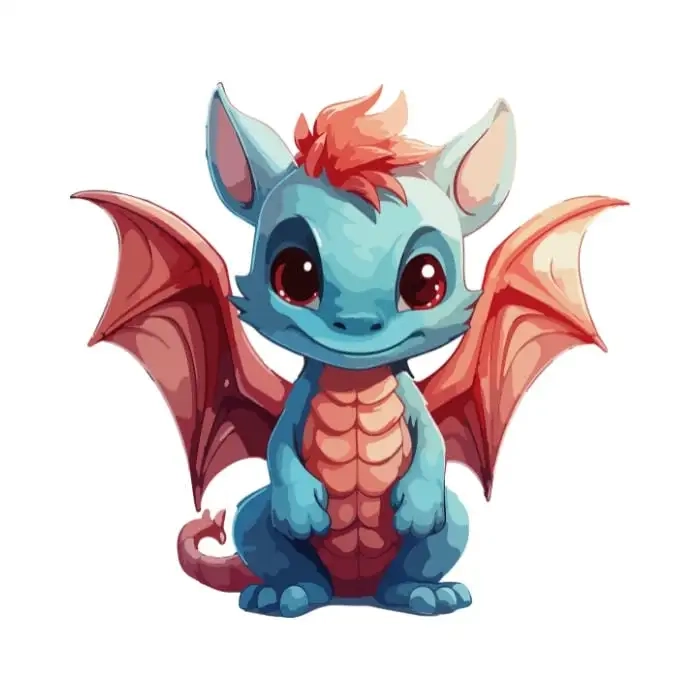 Hình ảnh rồng chibi cute, mang lại cảm giác vui tươi, dễ chịu