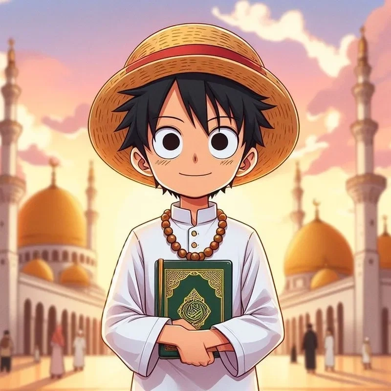 Avatar Luffy cười tràn đầy năng lượng tích cực