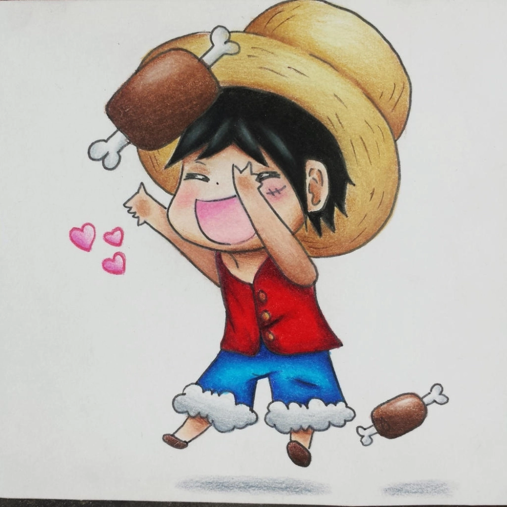 Luffy chibi ngầu đầy cá tính và mạnh mẽ