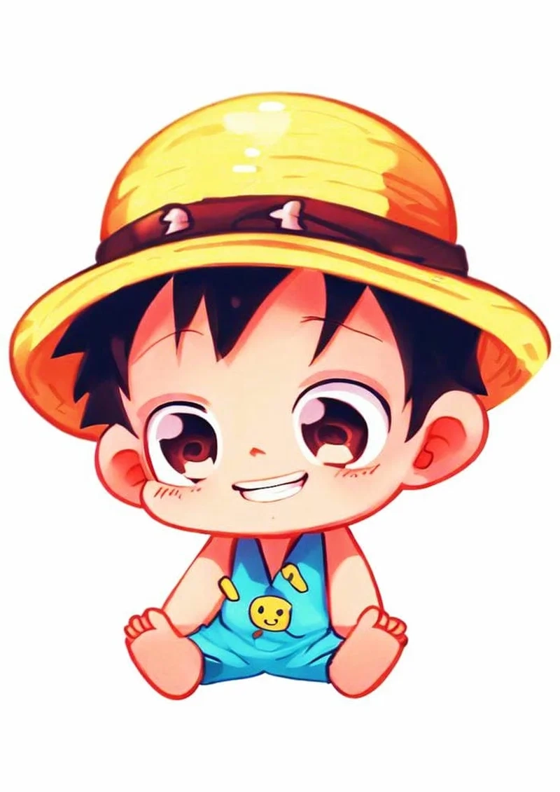 Hình ảnh Luffy chibi dễ thương và ngộ nghĩnh