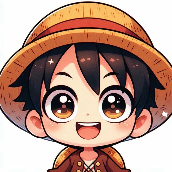 One Piece Luffy chibi phiên bản siêu đáng yêu