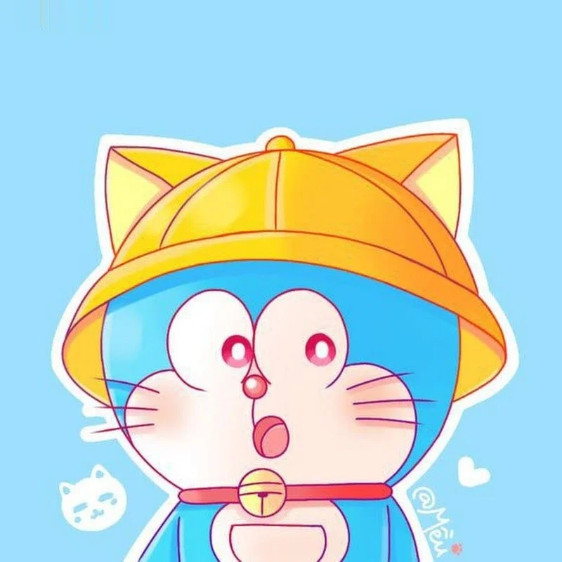 Ảnh Doraemon chibi dễ thương với biểu cảm ngộ nghĩnh