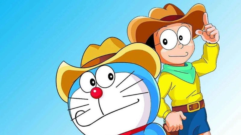 Doraemon và Nobita cute với tình bạn đáng yêu