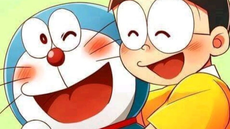 Ảnh Nobita và Doraemon cute tràn đầy niềm vui