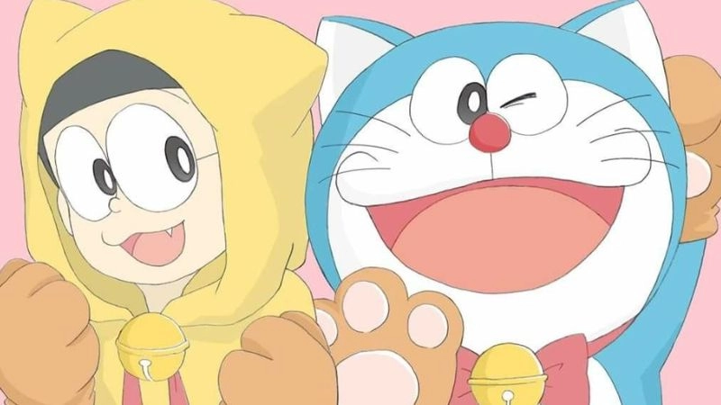 Ảnh Doraemon và Nobita cute lưu giữ kỷ niệm đẹp