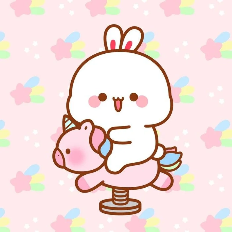 Thỏ chibi cute, dễ thương khiến ai cũng phải yêu thích.