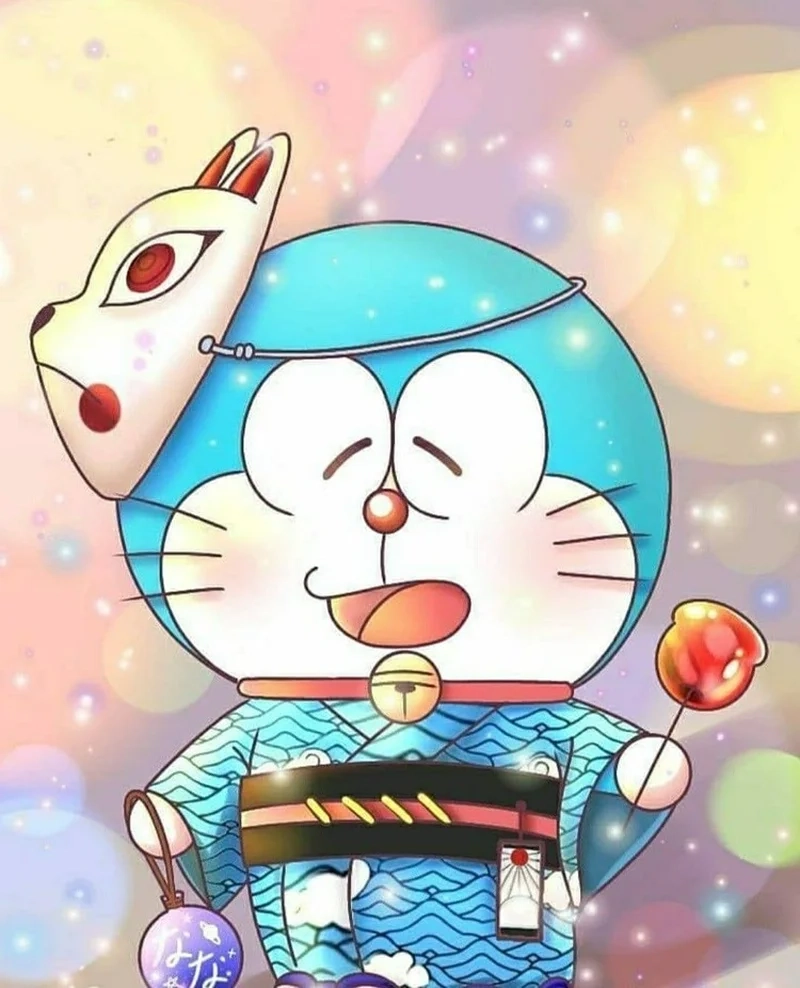 Hình nền cute Doraemon tạo không gian tươi sáng