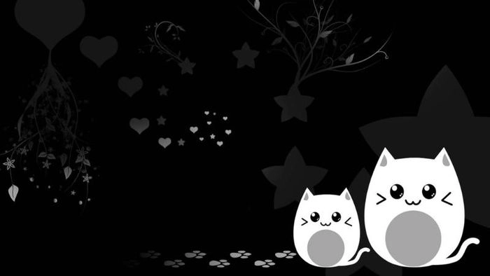 Hình nền cute màu tối tạo cảm giác nhẹ nhàng
