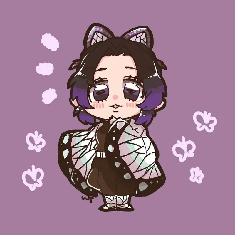 Hình ảnh Shinobu chibi cute ngọt ngào và đáng yêu