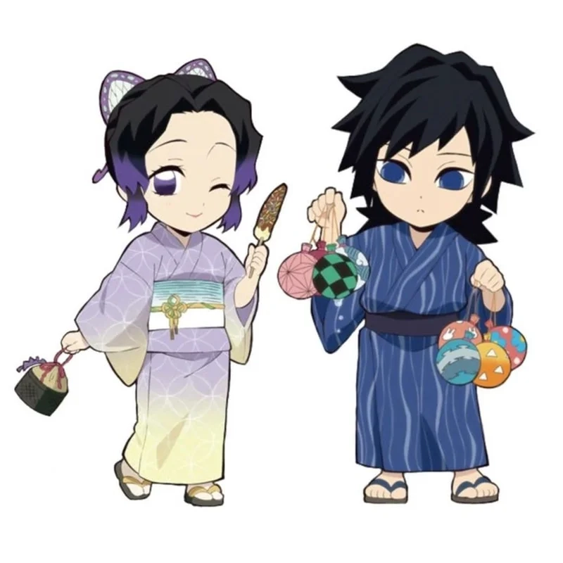 Ảnh Shinobu và Tomioka chibi ngọt ngào và tinh nghịch