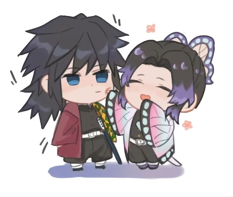 Shinobu x Tomioka chibi cute đáng yêu khó cưỡng