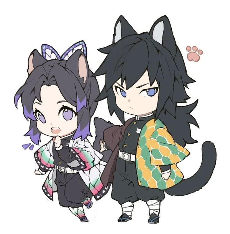 Tomioka Giyuu và Kochou Shinobu cặp đôi ấn tượng