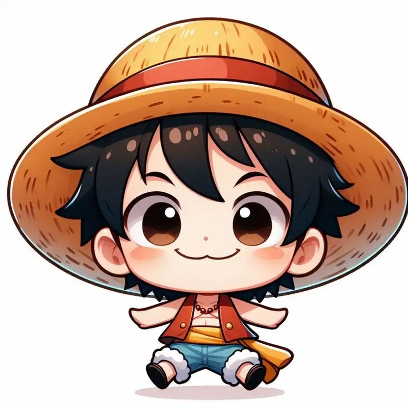 Vẽ chibi Luffy ngộ nghĩnh và sinh động