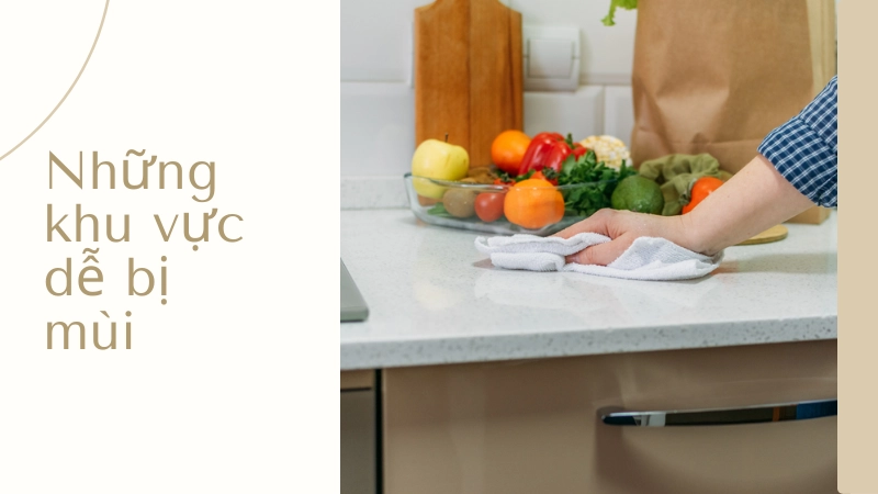 Những khu vực dễ bị mùi nhưng ít ai chú ý