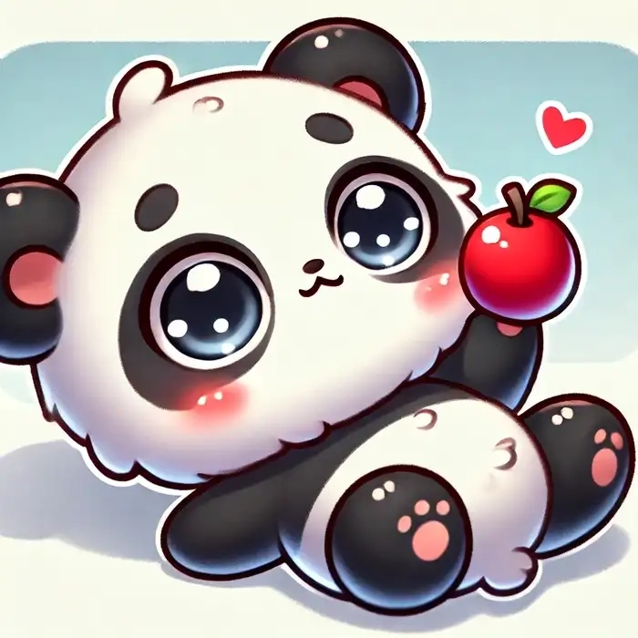 Gấu panda chibi tạo hình ngộ nghĩnh đáng yêu