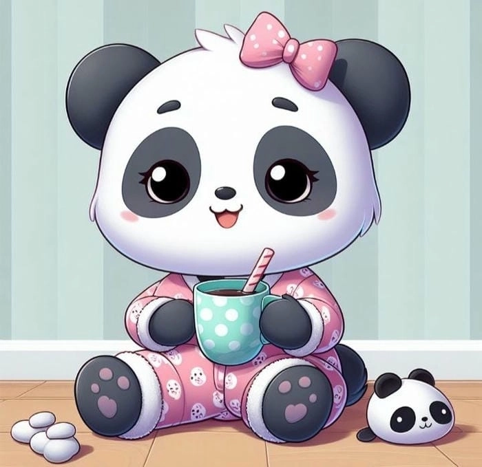 Ảnh chibi gấu trúc dễ thương dùng làm hình đại diện