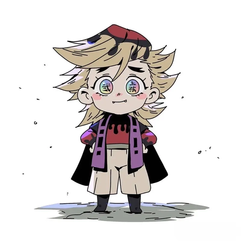 Douma cute chibi mắt to tròn ngộ nghĩnh