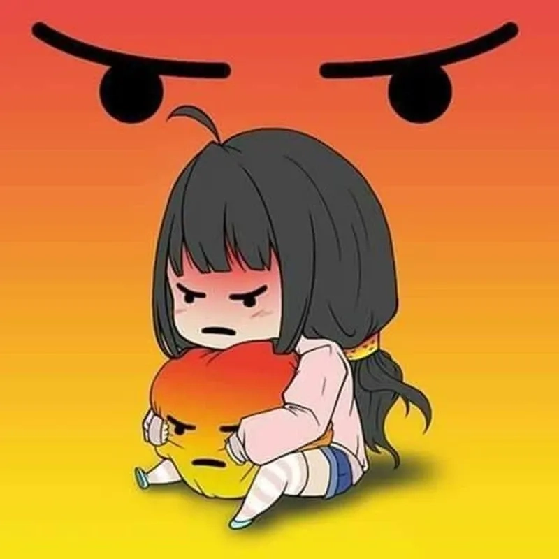 Meme tức giận cute vừa giận vừa dễ thương