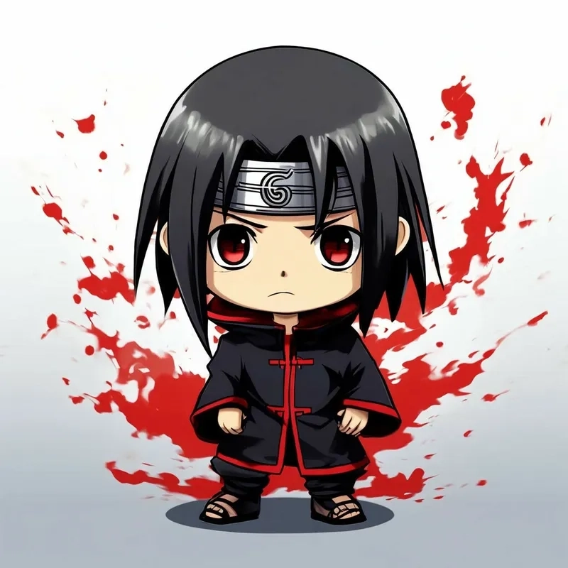Itachi chibi fanart thể hiện sáng tạo của fan.