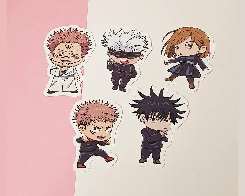Jujutsu kaisen chibi wallpaper HD phù hợp làm hình nền dễ thương.