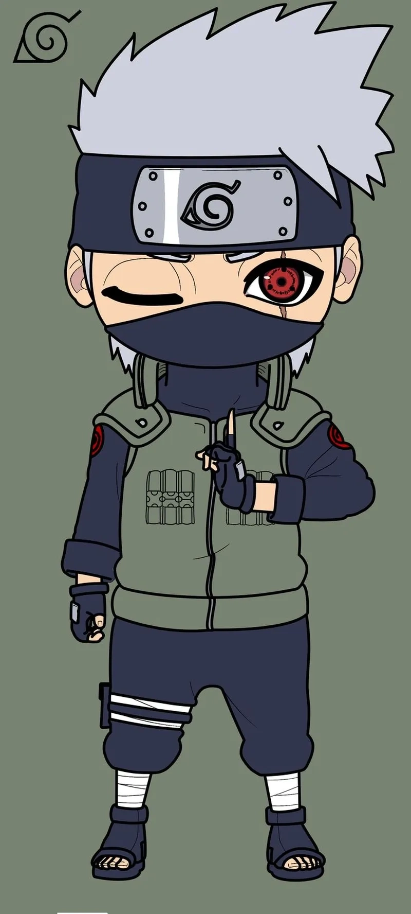 Chibi Kakashi PNG dễ ghép ảnh và chỉnh sửa.