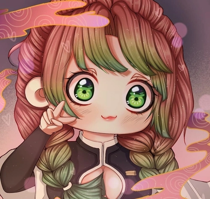 Chibi Mitsuri cute phù hợp làm hình đại diện.