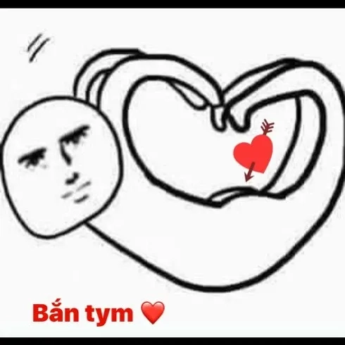 Meme thả tim cute phù hợp với mọi đối tượng.