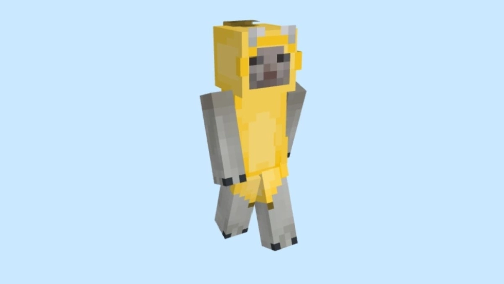 skin minecraft meme giúp nhân vật trông hài hước hơn.
